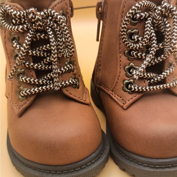 Wonder Nation Tan Kids Boots with Knit Trim - Picture 8 of 11